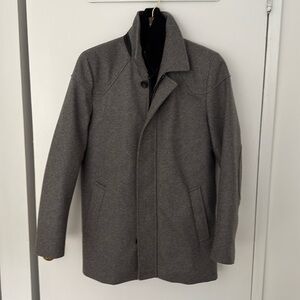 Vince Camuto Melton Grey Wool Car Coat Size S